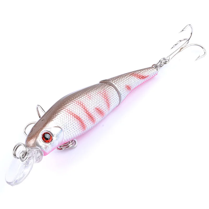 Señuelo de pesca de pececillo flotante de calidad, cebo Artificial Wobblers duros de 7,4g y 9,2 cm con anzuelo triple, aparejos de lubina, 1 Uds. - imagen 4