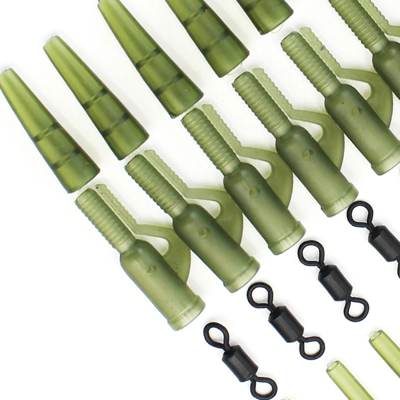 Mosodo-accesorios de pesca de carpa, Clip de plomo, cola giratoria de cambio rápido, mangas antienredos de goma para aparejos de pesca de carpa - imagen 4