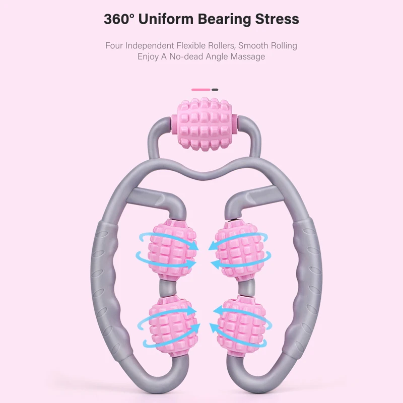 Mosodo-Rodillo de masaje de punto gatillo, 5 ruedas para aliviar el dolor muscular, brazos, piernas, cuello, herramientas de modelado corporal, equipo de Fitness para Yoga y Pilates - imagen 4