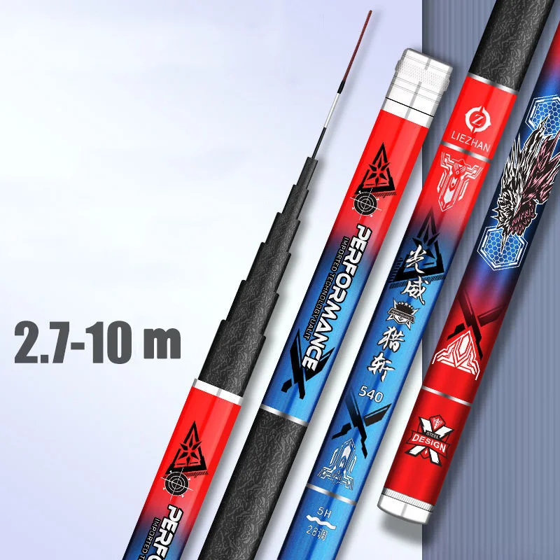 Caña de pescar súper dura de 28 melodías para carpa, caña de pescar de 8m, 9m, 10m, para caza, alimentador de peces grandes, caña de mano para pesca con mosca - imagen 3