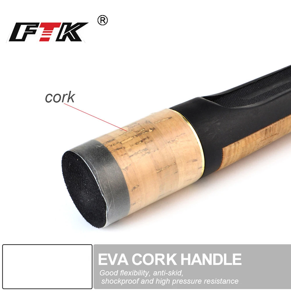 FTK-caña de pescar giratoria para invierno, herramienta portátil para exteriores, 24,5 CM, C.W H/ML/M/l - imagen 5