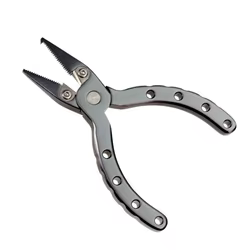Mini alicates portátiles de aleación de aluminio para pesca con señuelo, cortador de trenza, alicates de anillo dividido, removedor de anzuelos, herramienta de aparejos de pesca al aire libre