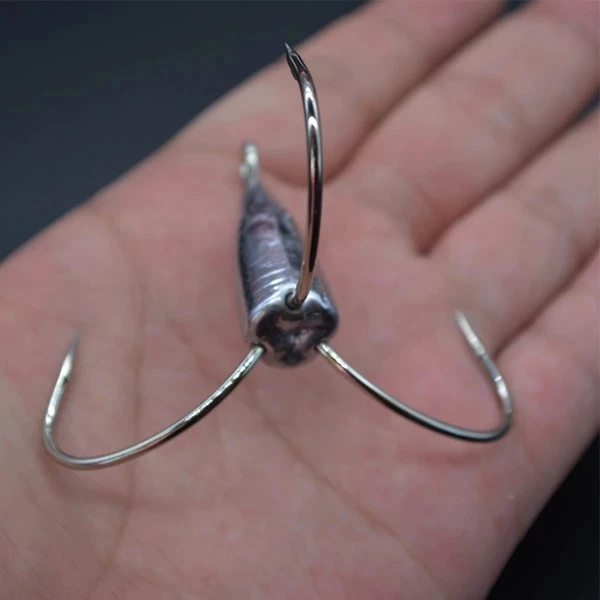 Anzuelos triples de pesca afilados con plomo, peso de plomo, herramientas, accesorios, 32g, 40g, 53g, 60g, 1 ud. - imagen 2