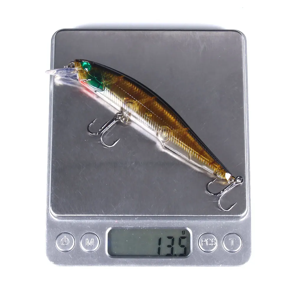 11cm 13,5g 1 ud./6 uds sonajero buceo Minnow señuelo Artificial Wobbler cebo duro lubina aparejos de pesca - imagen 5