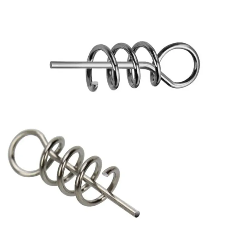 Pasadores de centrado de gancho de Pesca, aguja de pestillo fijo, bloqueo de manivela giratoria de resorte para señuelo suave, pasador de pestillo, accesorios de Pesca, 20 piezas - imagen 2