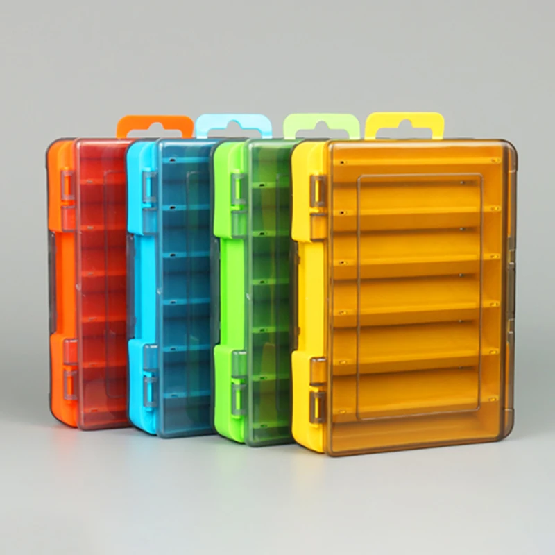 Doublex caja de aparejos de pesca de cara, 12 celdas, caja de almacenamiento de anzuelos de cebo, accesorios de herramientas de pesca, caja de almacenamiento para Wobblers - imagen 3