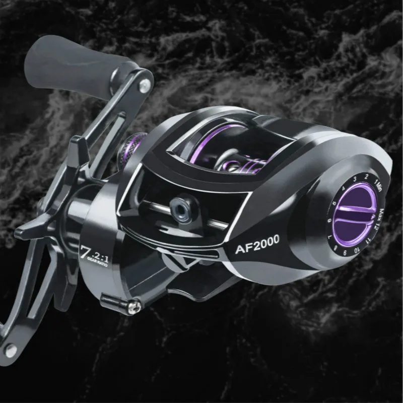 Super largo alcance dos secciones de fuerte freno magnético carrete dos secciones ligero 8KG de fuerza/Derecho de carrete de la pesca - imagen 4