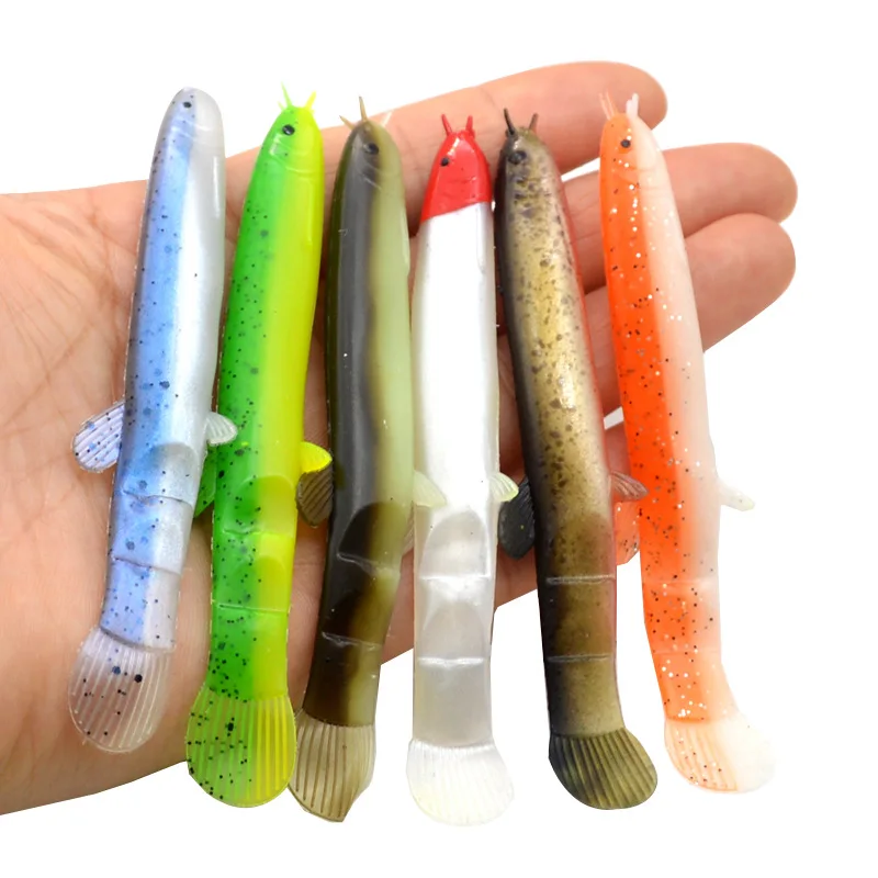 Señuelo de pesca Loach Artificial, cebo suave de 7,5 cm, estanque, Anguila de pescado, señuelos de gusanos, lote de 10 piezas en oferta - imagen 3