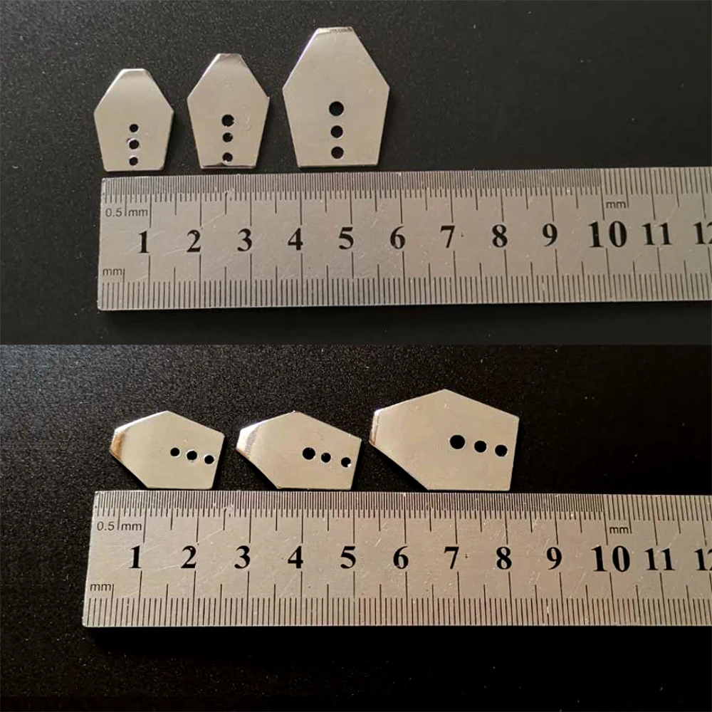 Cuchillas de plantilla de acero inoxidable, cuchillas Shakee, fabricación de cuchillas de bailarina, bricolaje para jigs, S/M/L, lote de 20 unidades - imagen 2