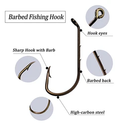 THKFISH Anzuelos Baitholder Acero al Carbono – Vástago Pico para Gusano