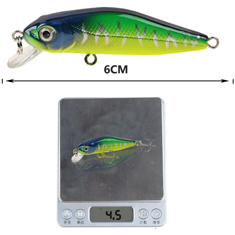 Este señuelo de pesca de 6 cm está diseñado para una pesca efectiva y eficiente