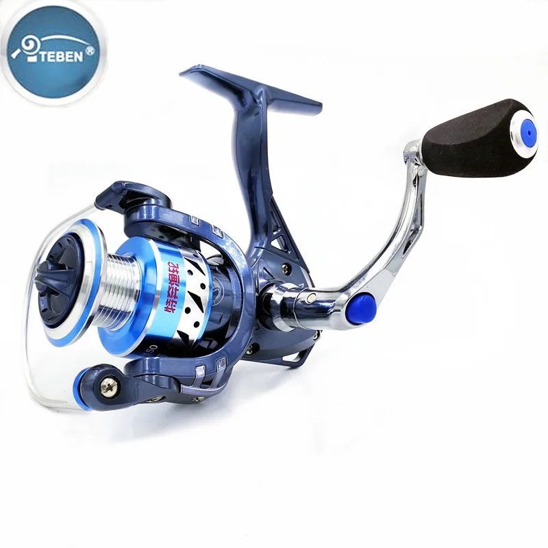 GTS Teben Carrete de Pesca de Giro de Alta Calidad 12BB Ratio 5.2: 1 Spinning Agua Salada Carrete Drag Max 9 KG Carpa Carretes de pesca - imagen 4