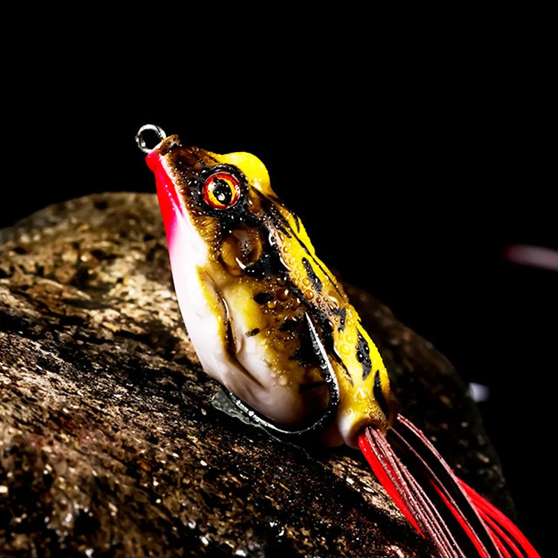 Anzuelos con forma de rana, 6g, 9g, 12g, anzuelos blandos con forma de rana Minnow, manivela Wobbler para pesca con mosca, cebo de tubo blando, aparejos de pesca japoneses, 1 ud. - imagen 2
