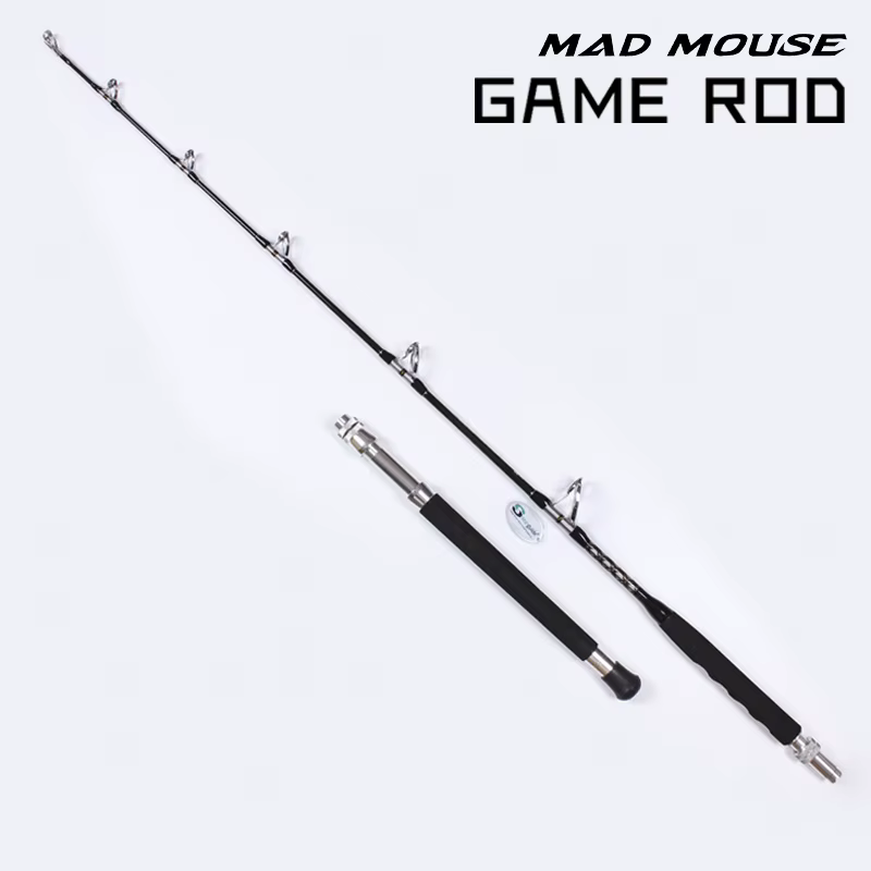 MADMOUSE-caña de juego grande, guías reforzadas de gran potencia con alto contenido de carbono, 37-60kg, 60-110lb, 1,80 m, caña de pescar para barco, 2022 - imagen 3