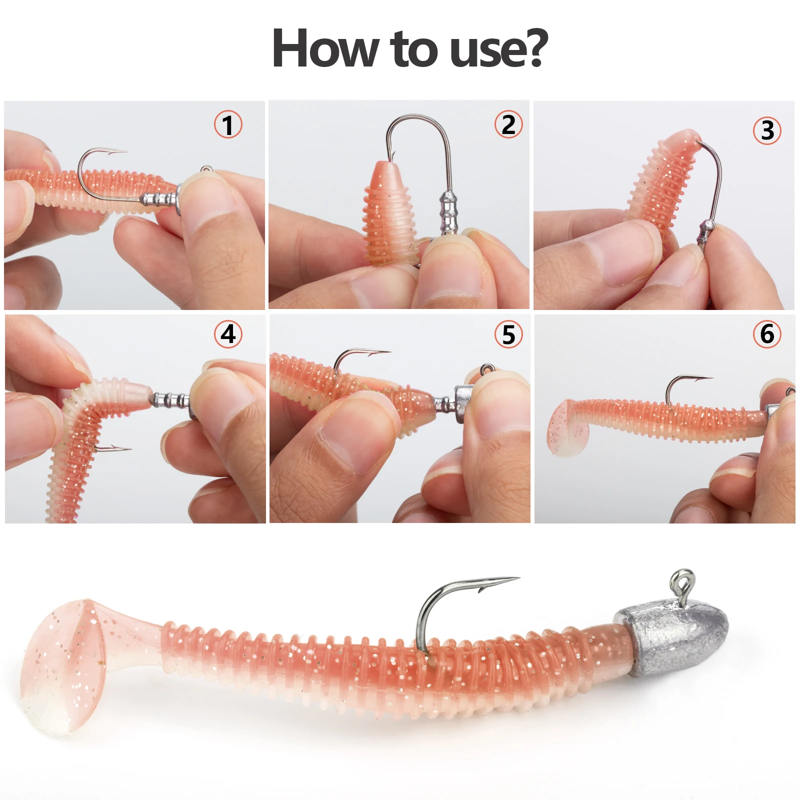 THKFISH-anzuelos de pesca con cabeza de plomo, 10 piezas, 2,5g, 3,6g, 4,6g, 7g, 10g, 14g, anzuelos de bala, mango sin Weedless, plata, para gusanos blandos - imagen 4