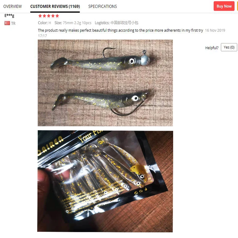 Cebos blandos Jigging Wobblers, 65mm, 2g, ojos 3D, cebo de silicona artificial, aparejos de Pesca, cola en T, Lucio, 10 Uds. - imagen 5