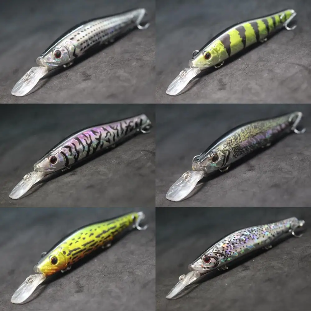 WLure-señuelo de pesca de 13,5 cm, 19g, cebo de Lucio DE ACCIÓN oscilante ancha, flotante rápido, 2 metros de profundidad, 3 anzuelos triples de mar, M629 - imagen 5