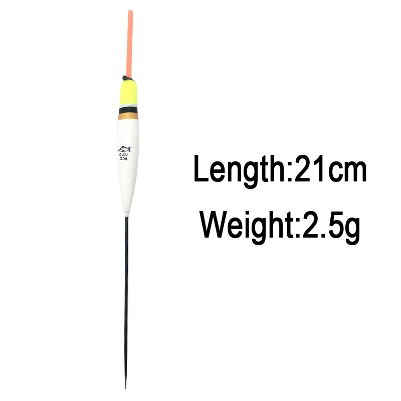 Juego de flotadores de pesca de 2,5g, boya flotante, palo de luz fluorescente, cola de deriva para carpa, accesorios de aparejos de pesca, 10 Uds./lote - imagen 2