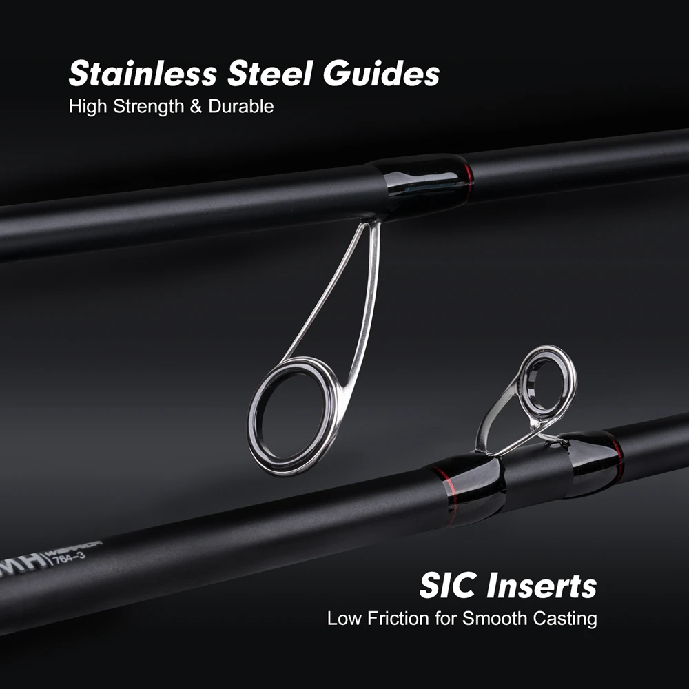 Goture Warrior-caña de pescar giratoria de fibra de carbono, accesorio de viaje con bolsa portátil, 2,7 M, 2,4 M, 2,28 M, 2,13 M, 4 piezas - imagen 4