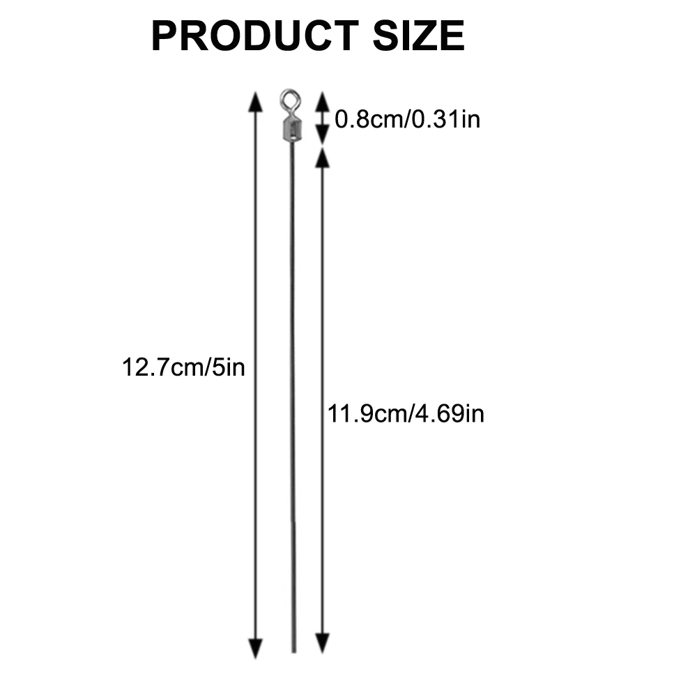 30 Uds. De alambre de acero, poste largo giratorio de pesca, barril giratorio de acero inoxidable, accesorios de conector de pesca, aparejos - imagen 2