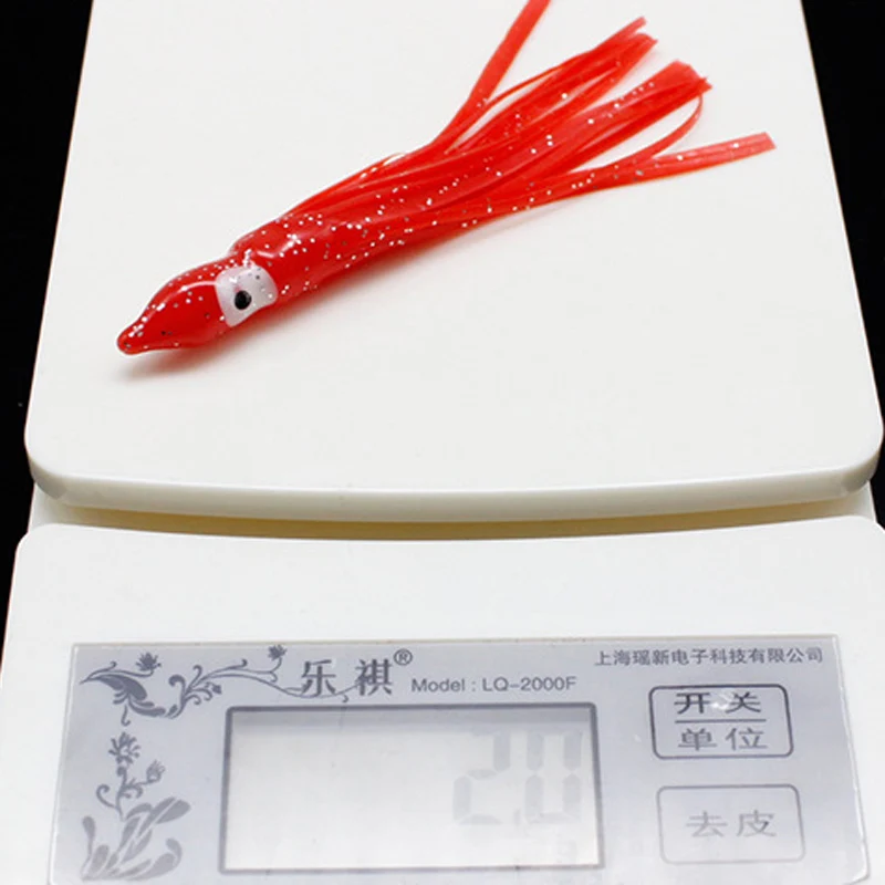 POETRYYI Señuelos de Pesca de pulpo suave para Jigs, faldas de pulpo luminosas de colores mezclados, cebo Artificial para Jigging, falda de calamar, 1 unidad - imagen 5