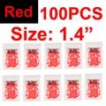 100pcs red S