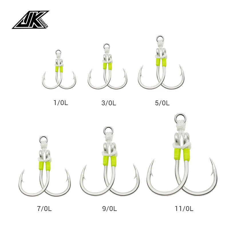 Anzuelos Assist Dobles Luminiscentes JK PACJ – Pesca en agua salada - imagen 3