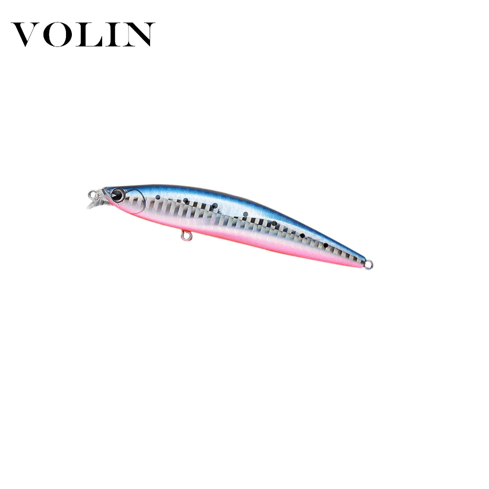 Volin llavero 2021 nuevo Wobbler Minnow señuelo de pesca lubina cebos 1pc 98mm 13g with2 ganchos de pesca Pesca señuelo - imagen 3