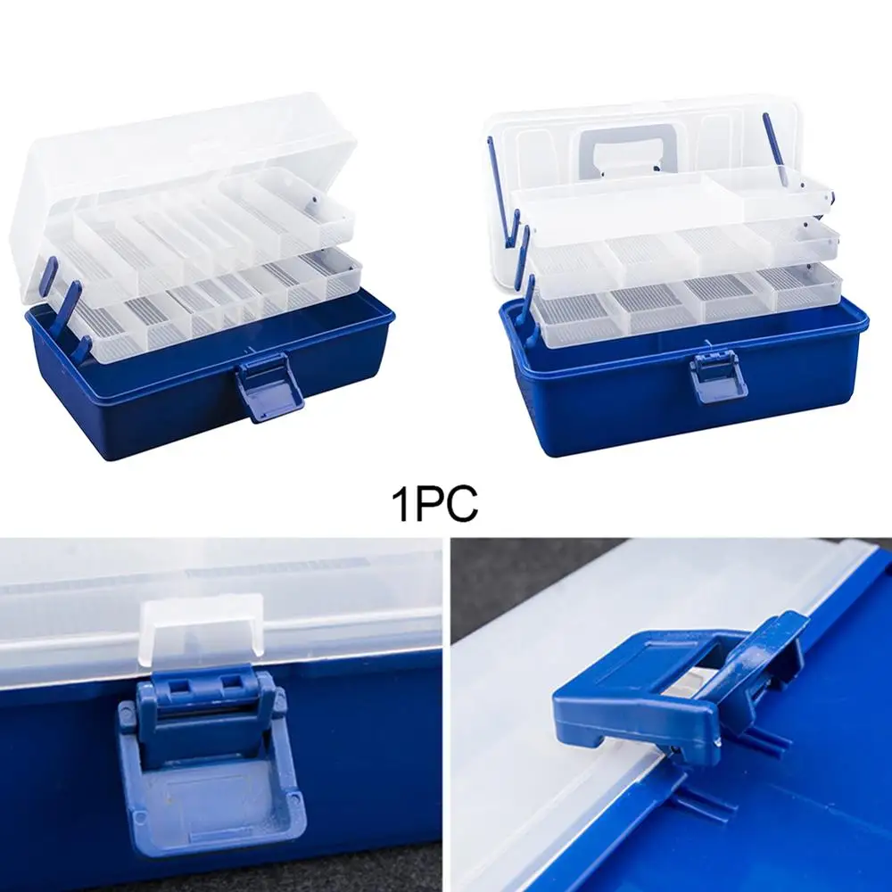 Caja de aparejos de pesca multicapa a prueba de agua, estuche de almacenamiento de pesca con mosca, equipo de pesca portátil, señuelo, caja de almacenamiento fuerte X317G - imagen 4