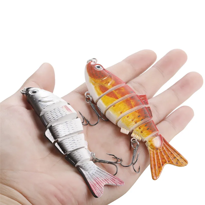 Swimbait Wobblers multiarticulados, Señuelos de Pesca para lubina, Lucio Artificial, señuelo de hundimiento duro, artículos para peces, aparejos, 10cm, 20g, 1 pieza - imagen 4