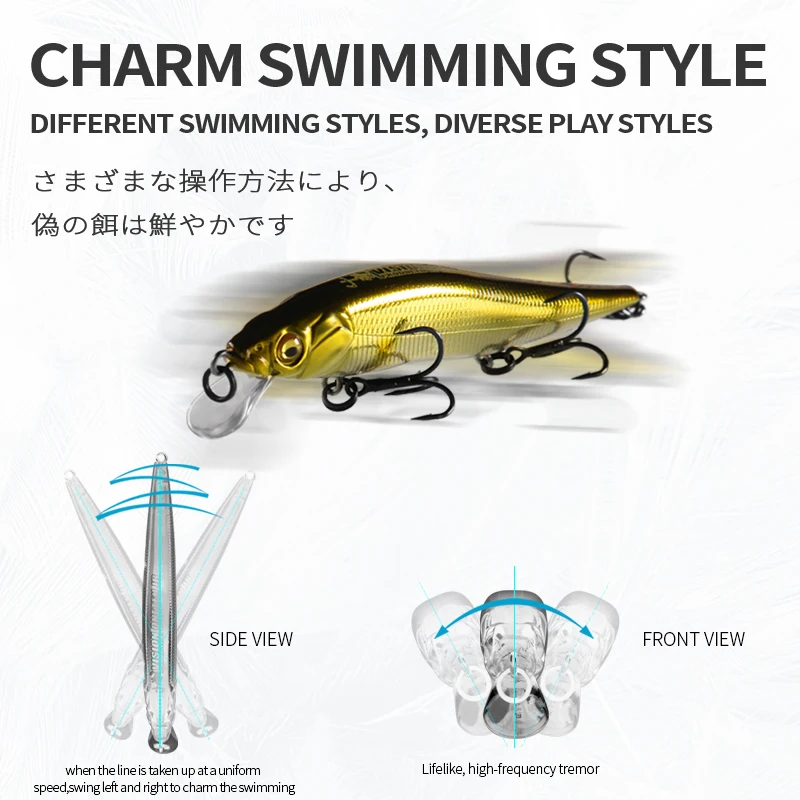 BEARKING 9,8 cm 10g SP buceo 2,1 m profesional Minnow Wobbler Señuelos de pesca calidad jerkbaits cebo Artificial aparejos depredadores - imagen 4