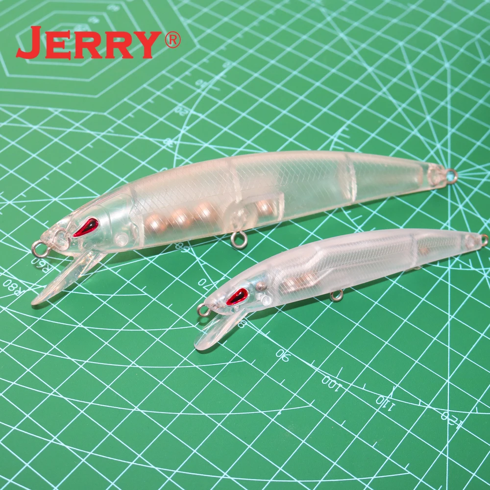 Jerry ARROW-señuelo de pesca sin pintar, cuerpo en blanco, agua dulce, agua salada, cebos de manivela, 10 Uds., sonajero flotante DIY, aparejos de plástico - imagen 2