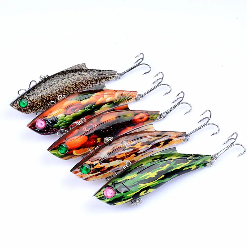 Goture-señuelo de pesca Artificial con anzuelo afilado, 5 unidades, VIB, 26,5g/9cm, Crankbait, Wobbler, 5 colores - imagen 5