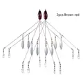 2pcs Brown red