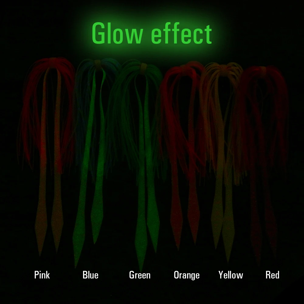 30 Uds Kabura Snapper calamar Jigging señuelo de pesca faldas de silicona Streamer combinar piezas deslizantes DIY plantillas de remolque de goma salada - imagen 5