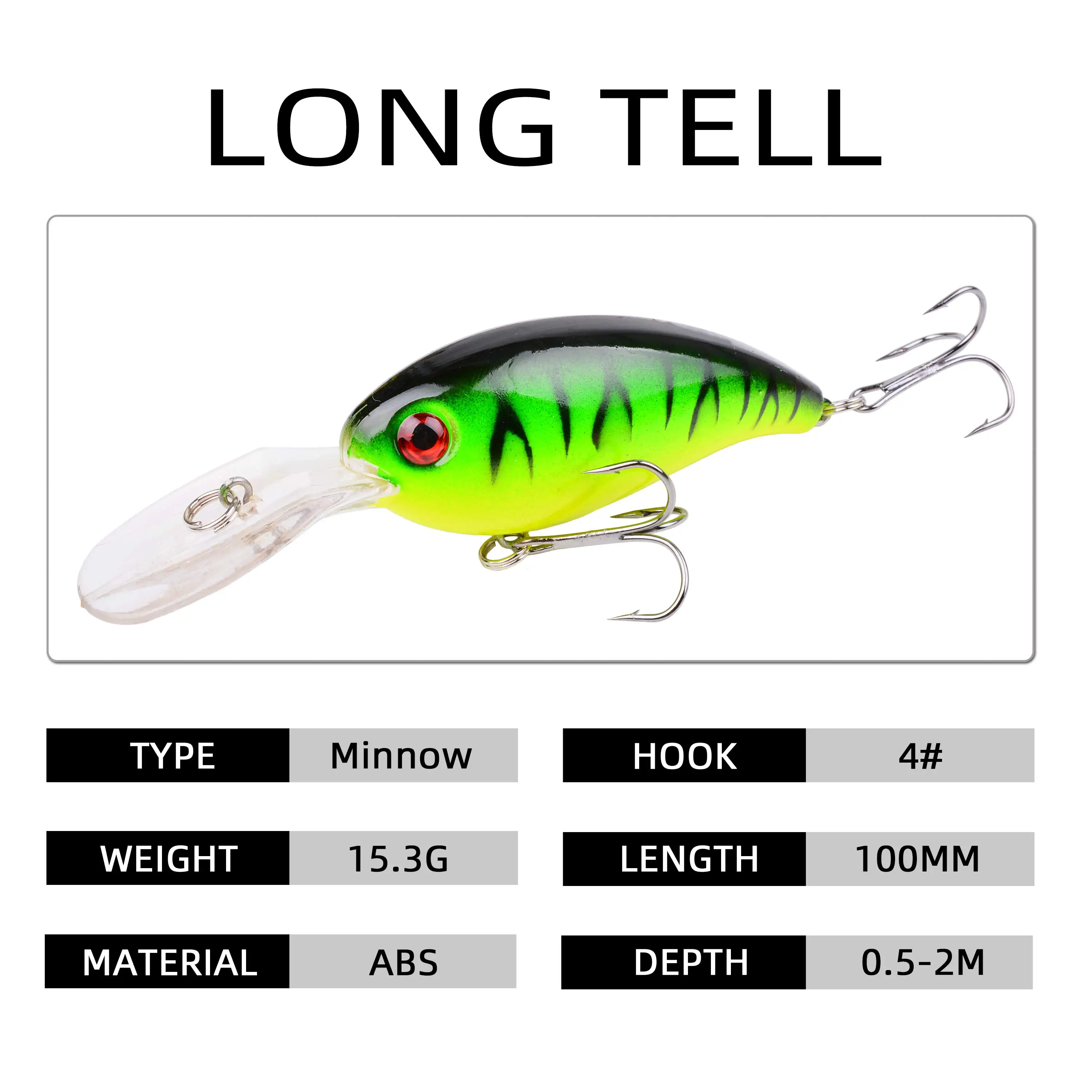 Señuelo de pesca con manivela de 10 piezas y 14g, Wobblers, señuelo de pesca Artificial, cebo duro, Swimbait, Mini Crankbaits, aparejos de pesca - imagen 4