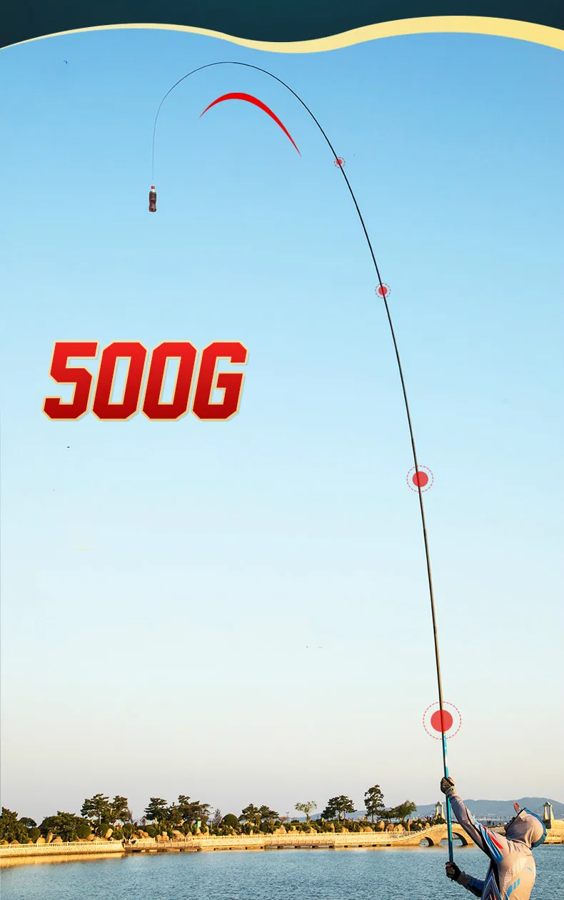 Caña de pescar de fibra de carbono para carpa, palo de mano resistente, sección larga, telescópica, 8/9/10/11/12/13m - imagen 5