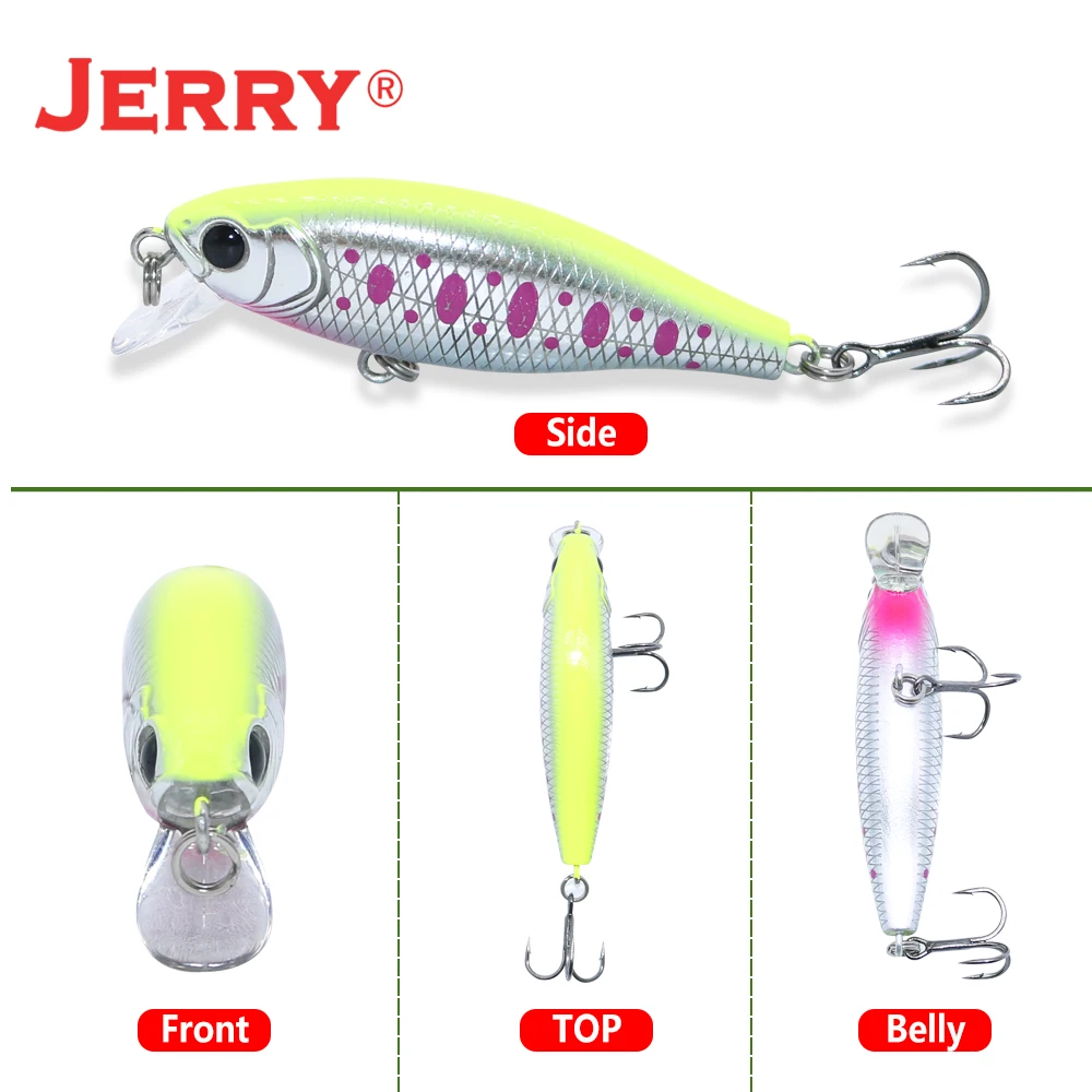 Jerry Elegance-señuelo de pesca Wobbler de hundimiento lento, cebo duro ultraligero de 5cm y 4cm - imagen 5