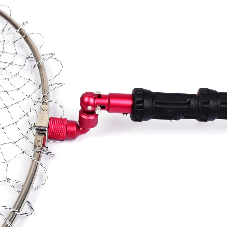 Herramienta de redes de carpa, accesorios plegables de inclinación de pesca gruesa, Conector de liberación rápida, junta de Barbel, Red de aterrizaje de aleación de aluminio - imagen 4