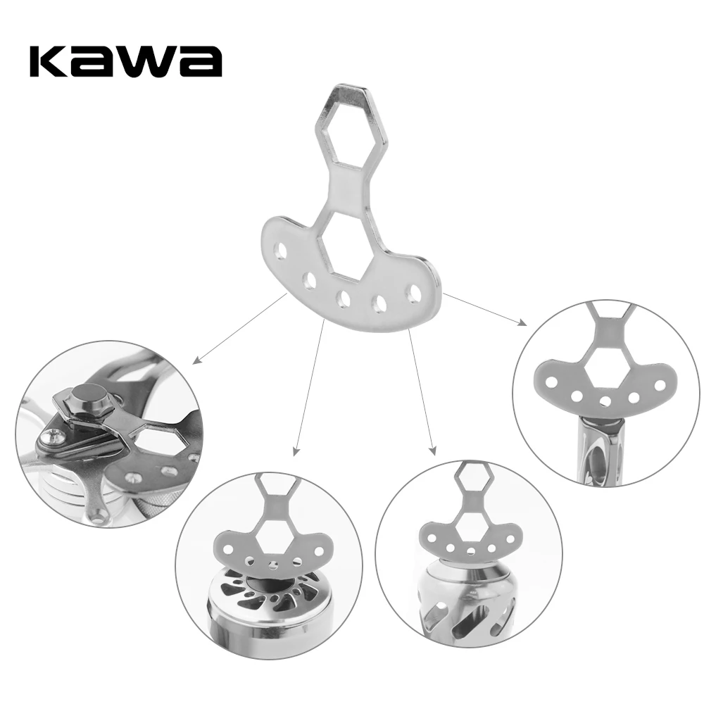 Kawa1pc herramienta de carrete de pesca portátil, mango de carrete de pesca M7/M8, herramienta de extracción de tornillo, perilla de mango, tapas, herramienta abierta, accesorio de carrete de pesca - imagen 4