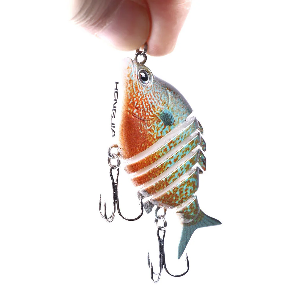Señuelos de pesca Swimbait, cebo duro Tilapia realista, 63mm, 9,3g, señuelo con anzuelo triple, señuelos multiarticulados para aparejos de pesca de lubina - imagen 3