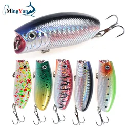 Topwater Popper Bait Señuelos de pesca cebo duro Wobblers artificiales Minnow aparejos de pesca de plástico
