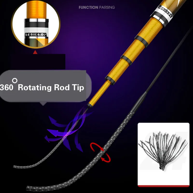 Caña De pescar De fibra De carbono, palo De Pesca superligero y duro, Olta, superligero, De Taiwán, 4,5/5,4/6,3/7,2/8,1 m - imagen 4