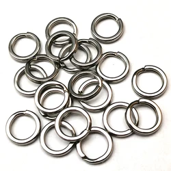 Anillo dividido doble plano de acero inoxidable SUS304, accesorio de Pesca de carpa resistente, 1000 piezas