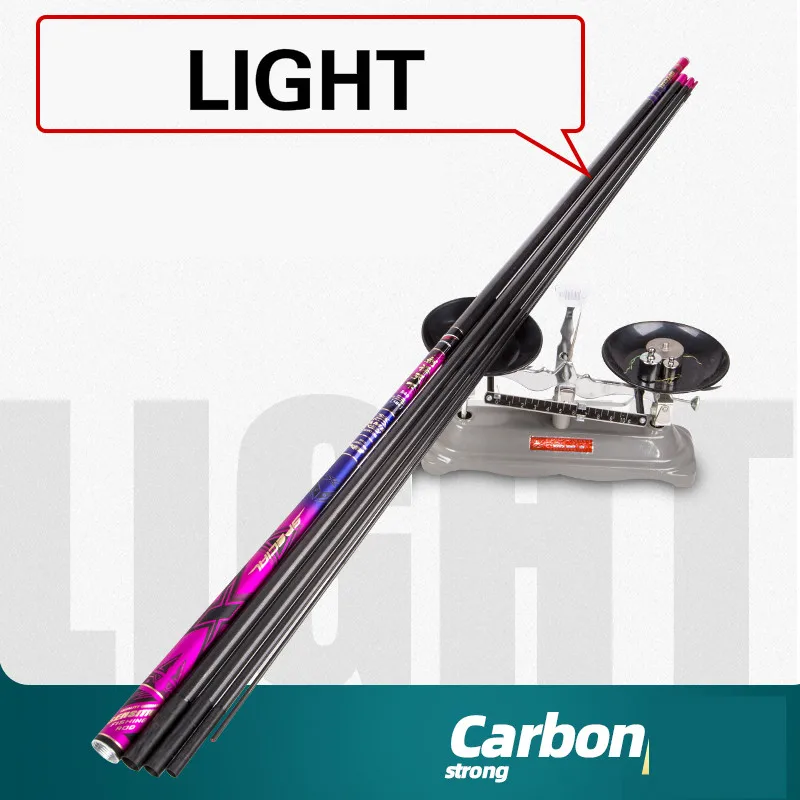 Caña De pescar De fibra De carbono Olta De mano, 3,6 m-7,2 m, para carpa negra, 4H, 5H, 6H, caña dura De Taiwán - imagen 3