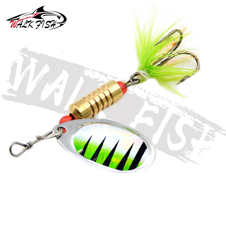 WALK FISH-señuelo de Metal para Pesca, cebos duros, 3,5g, 5g, anzuelos triples, 1 Uds. - imagen 4