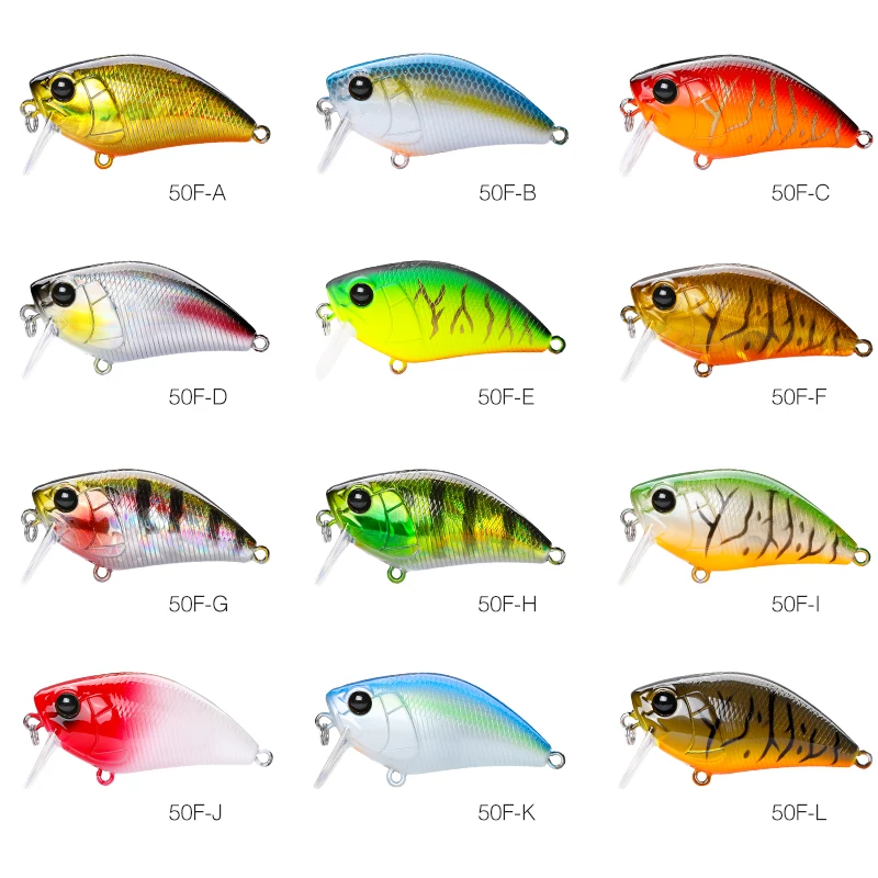 TSURINOYA-señuelo de pesca de 1,97 pulgadas, 8,5g, 50F, Crankbait de carreras poco profundas, cebo duro flotante para mago, modelo de pesca en Río y Lago - imagen 4