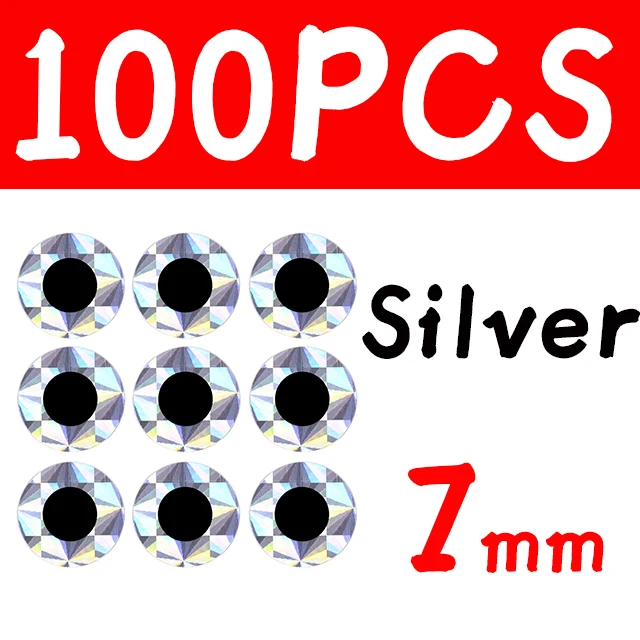 100pcs 7mm Silver