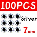 100pcs 7mm Silver