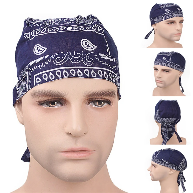 Gorro de calavera de Bandana de ciclismo, gorro de algodón ajustable ligero, capucha de motorista, diadema, pañuelo para la cabeza, deportes al aire libre, envolturas para la cabeza - imagen 3